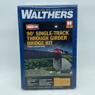 Walthers Cornerstone 933-4503 HO 90' Single-Track Through Girder Bridge Kit NIB - Image 1 of 4