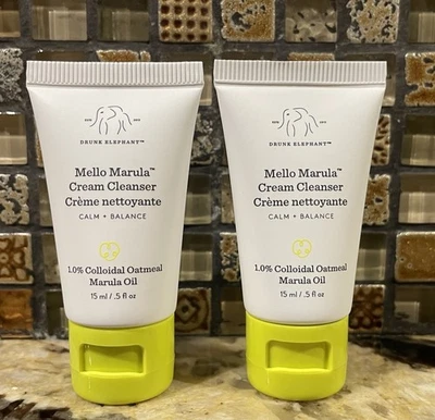 Bundle 2 Drunk Elephant Mello Marula Cream Cleanser 0.5 Oz Each Travel Size - Image 1 of 4