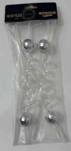 Silvester Cheer Disco Strohhalme 4 Stück - Bild 1 von 5