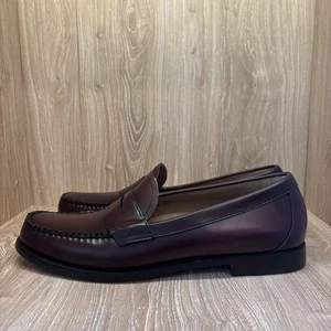 GH Bass Weejuns Classic Logan Leather Penny Loafers Mens 14D Oxblood - Foto 1 di 7