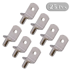 25PCS Heavy Duty Bracket-Style Shelf Support Shelf Pegs Nickel - Picture 1 of 9
