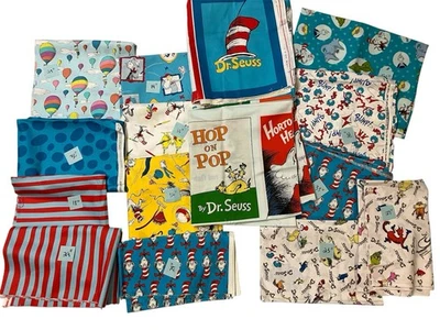 Dr Seuss Fabric and Panel Lot Over 10 Yards 4 Lbs Cotton Quilting New - Image 1 of 4