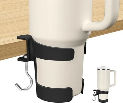 Portavasos de Escritorio, Soporte 2 en 1 para Compatible con Negro  Foto 1 de 4