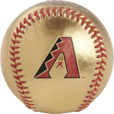 Arizona Diamondbacks Rawlings Gold Leather Baseball Cover