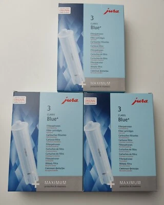 JURA Claris+ Blue Filter 24231 3 x 3 er SET 9 Filter neue Version (71312 alt)