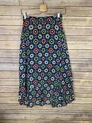 Disney D-signed Girls XL Maxi Skirt Hi Lo Colorful Floral Elastic Waist Lined - Image 1 of 4