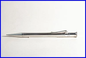 1990s Graf Von Faber-Castell Twist Pencil Silver-Plated with Eraser - Picture 1 of 5