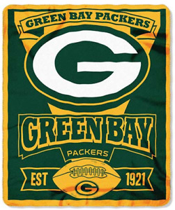 Green Bay Packers Blanket 50x60"  Fleece 100% polyester NIP BRAND NEW
