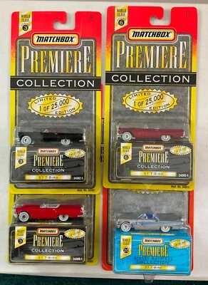 Matchbox Premiere Collection 57 T-BIRD Lot of 4 Different! Red x2, Black, Silver - Image 1 of 4