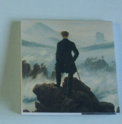 Klebezettel Haftnotizen Der Wanderer  Nebelmeer 7,2x7,2 cm 50 Blatt Notizzettel - Bild 1 von 3