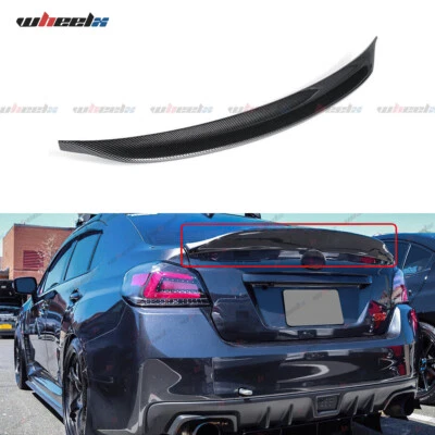ESTILO CARBONO PARA ALERÓN MALETERO SUBARU WRX STI 15~21 SEDÁN HIGHKICK DUCKBILL Foto 1 de 4
