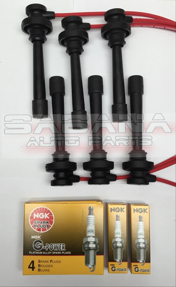 Made In USA Spark Plug Wire Set Montero Montero Sport With NGK Platinum Plugs - Image 1 of 1
