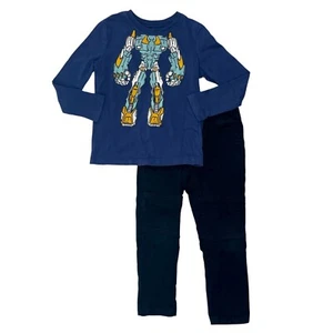 Oshkosh Baby Toddler Boy 2 Piece Outfit Transformer Robot Shirt & Pants Set 4T - Picture 1 of 7