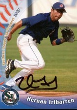 2007 Huntsville Stars HERNAN IRIBARREN Signed Card autograph AUTO BREWERS