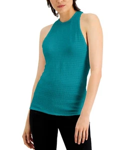 MSRP $50 Inc International Concepts Smocked Halter Top Green Size Large - Picture 1 of 1