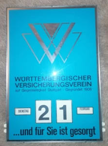 Württ. Versicherungsverein Stuttgart, DREHKALENDER Dauerkalender ewiger Kalender - Bild 1 von 5