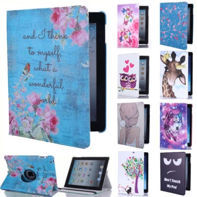 For Apple iPad 9.7 2018 (6th Generation) 360° Rotating Leather Smart Case Cover  - Image 1 of 4