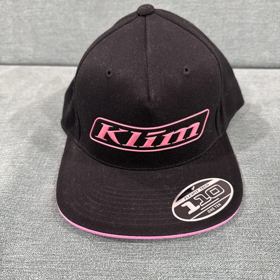 KLIM CORP HAT SNAPBACK KLIM SNOWMOBILE HAT PINK KLIM LOGO HAT USED - Image 1 of 4