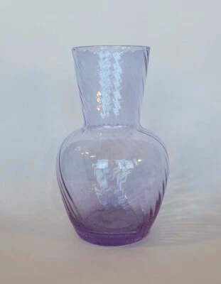 Teleflora gift Lilac/Purple Swirl Ribbed Spring Time Vase 6 1/4" Height - Image 1 of 4