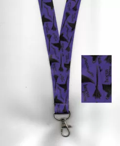 1 HOCUS POCUS WITCHES Purple/Black Halloween Safety Breakaway Lanyard FREE UKP&P - Picture 1 of 1