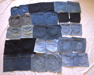 Denim Blue Jean Back Pockets X30 with Backing for Quilting Crafts sewing - Picture 1 of 2