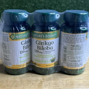 3 Pack GINKGO BILOBA 120mg 300 Caps (3x100) Exp 07/2027 Brain Function & Memory - Picture 1 of 7