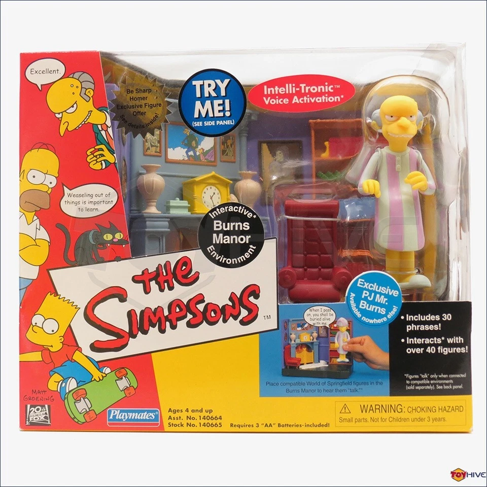The Simpsons Playmates Burns Manor Sound 2002