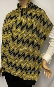 MISSONI Shimmer ZigZag Scarf in Yellow SC36WMD3302 0004 NEW - Picture 1 of 3