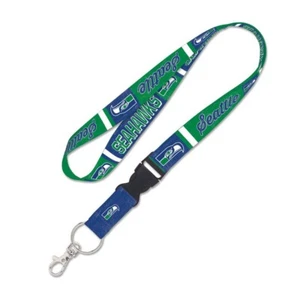SEATTLE SEAHAWKS RETRO LANYARD DETACHABLE BUCKLE NEW WINCRAFT 👀 - Picture 1 of 1
