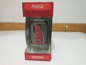 Diet Coke Can Ornament KURT ADLER Coca Cola Christmas European Style Glass NIB