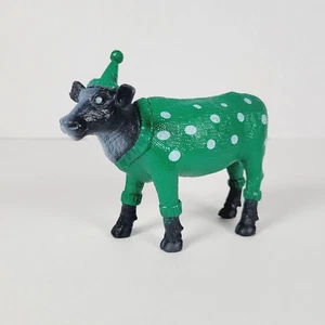 Ankyo Farm Animal Cow With Polka Dots Party Hat Sweater Birthday Cake Topper - Picture 1 of 11
