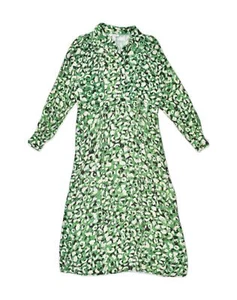 TOPSHOP Womens Oversized Maxi Dress UK 8 Small Green Spotted Viscose AF03 - Picture 1 of 3
