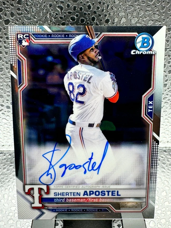 2021 Bowman Chrome Sherten Apostel RC Auto - Image 1 of 1