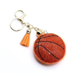 Bling Crystal Basketball Sport Keychain - Picture 1 of 4