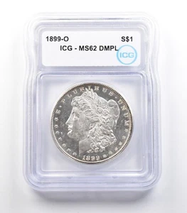 1899-O Morgan Silver Dollar MS62 DMPL ICG *2445 - Picture 1 of 3