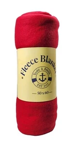 Manta polar Yacht & Smith 50 pulgadas x 60 pulgadas Manta roja ultra suave - Imagen 1 de 5