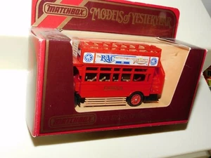 MATCHBOX MODELS OF YESTERYEAR Y-23 1922 AECOMNIBUS RAC - Picture 1 of 4