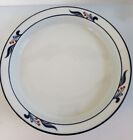 Dansk Bistro Maribo Pie Quiche Pan Plate Dish 10 1/4" White Blue Floral Trim Red