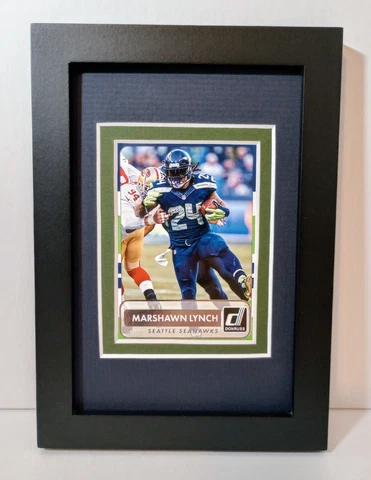 Marshawn Lynch Seattle Seahawks Display Custom Framed NFL Football Card Plaque Cover