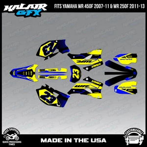 Graphics Kit for YAMAHA WR450F 2007-2011 WR250F 2007-13 Evader - Yellow - Picture 1 of 4