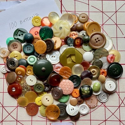 100 botones - en su mayoría vintage de Estate Collection - lote 87 Foto 1 de 4