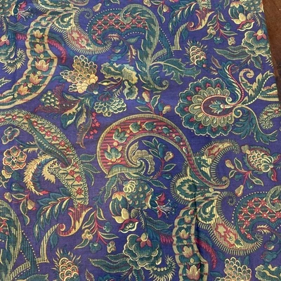 Waverly Fabric "FIRE STONE" Paisley Purple Multi Henry Ford Museum USA 1 yd x 54 - Image 1 of 4