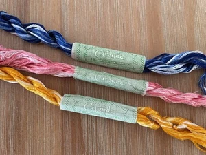 3 Skeins Cifonda Embroidery Silk thread Variegated Color Blue Pink Yellow - Picture 1 of 4