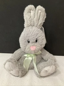 Gray Furry Sitting Bunny 10” Super Soft! NWT - Picture 1 of 6