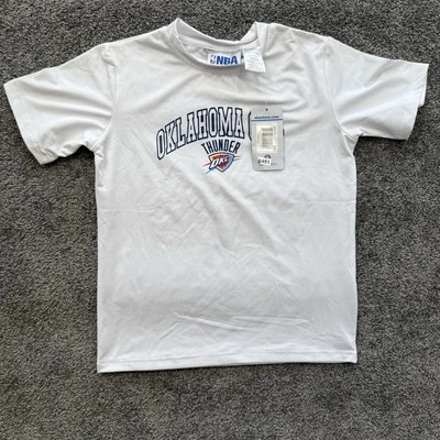 Kids Size 6 Oklahoma City Thunder Kids White Swim Shirt UV 50 Short Sleeve NBA - Image 1 of 4