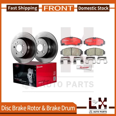 Brembo 6 Front Brake Rotor & Pad Fits 2006-2012 Honda Accord 2001-2003 Acura CL - Image 1 of 4