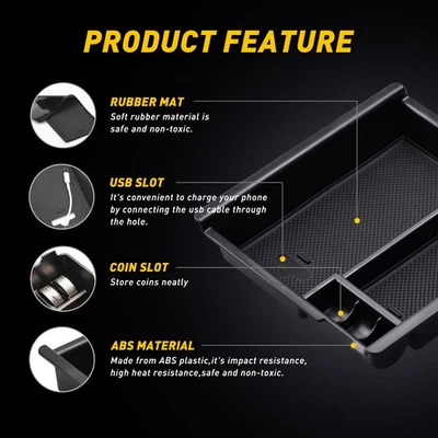 Organizador de caja de almacenamiento central para consola de auto auto Tacoma 2017-2019 2016 Foto 1 de 4
