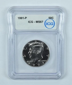 1991-P Kennedy Half Dollar MS67 ICG - Picture 1 of 5