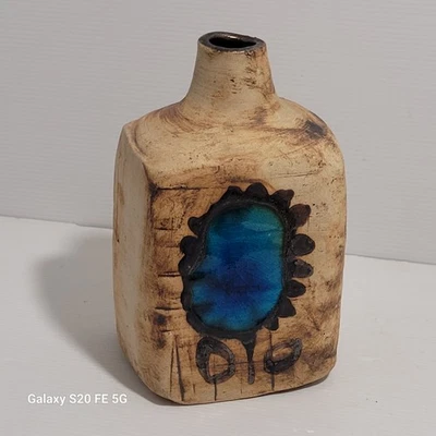 Vase Vintage Faience Style Vallauris Ancien - Photo 1/4