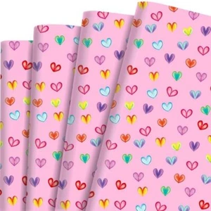 12 Sheets 20 x 28 Inches Valentine's Day Wrapping Paper Colorful Love Heart G... - Picture 1 of 9